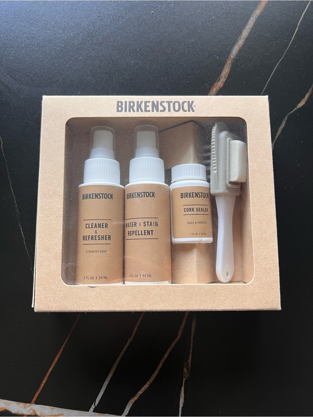 Birkenstock Cork Care Kit in Beige and White